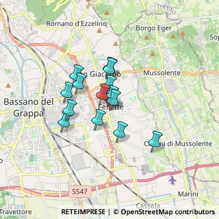 Mappa Via Monte Cimone, 36060 Romano D'ezzelino VI, Italia (1.21143)