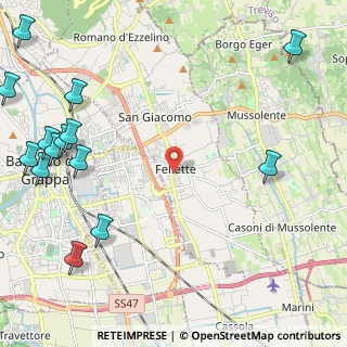 Mappa Via Monte Cimone, 36060 Romano D'ezzelino VI, Italia (3.28643)