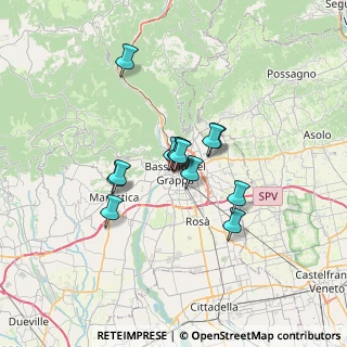 Mappa Via Bellavitis, 36061 Bassano del Grappa VI, Italia (4.46538)