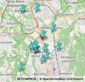 Mappa Strada Statale, 21040 Vedano Olona VA, Italia (1.73615)