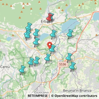 Mappa VIA FORNACE, 22040 Lurago d'Erba CO, Italia (3.86375)