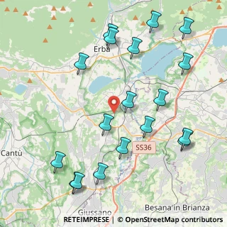 Mappa VIA FORNACE, 22040 Lurago d'Erba CO, Italia (4.87333)