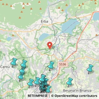 Mappa VIA FORNACE, 22040 Lurago d'Erba CO, Italia (6.9365)