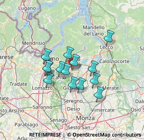 Mappa Via Stazione, 22040 Anzano del Parco CO, Italia (10.10429)