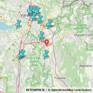Mappa Via Martinengo, 21040 Vedano Olona VA, Italia (4.9425)
