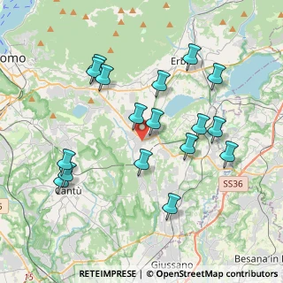 Mappa 22040 Alzate Brianza CO, Italia (3.93647)