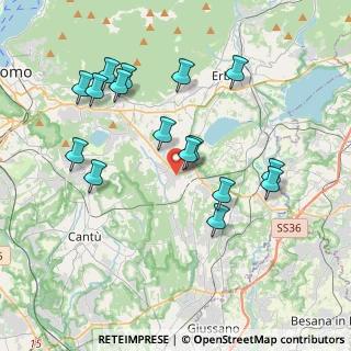 Mappa 22040 Alzate Brianza CO, Italia (3.85438)