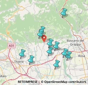 Mappa 36040 Lusiana VI, Italia (6.97182)