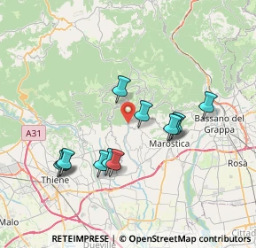 Mappa Salcedo, 36040 Lusiana VI, Italia (6.84333)