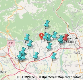 Mappa Salcedo, 36040 Lusiana VI, Italia (7.03063)