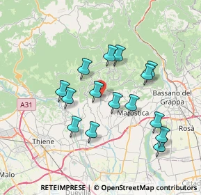 Mappa Salcedo, 36040 Salcedo VI, Italia (6.618)