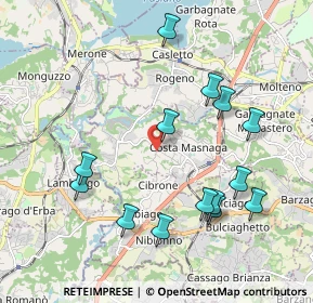Mappa Via G. Puccini, 23845 Costa Masnaga LC, Italia (2.07786)