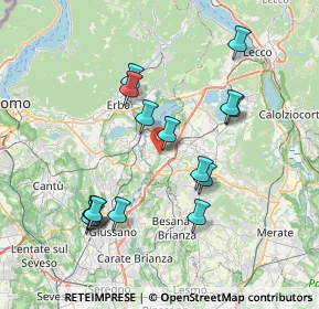 Mappa Via G. Puccini, 23845 Costa Masnaga LC, Italia (7.24467)