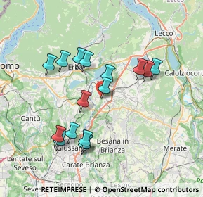 Mappa Via G. Puccini, 23845 Costa Masnaga LC, Italia (6.89125)