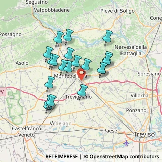 Mappa Via Meucci A., 31044 Montebelluna TV, Italia (6.2175)