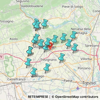Mappa Via Meucci A., 31044 Montebelluna TV, Italia (6.5335)