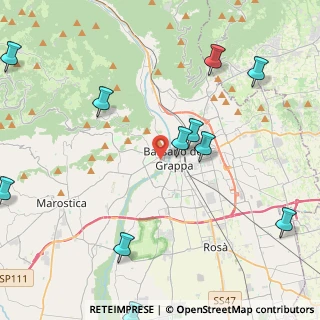 Mappa Via Marco Sasso, 36061 Bassano del Grappa VI, Italia (5.57636)