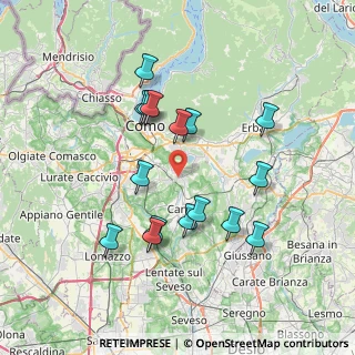 Mappa Via Brugnago, 22070 Capiago Intimiano CO, Italia (6.85688)