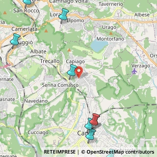 Mappa Via Brugnago, 22070 Capiago Intimiano CO, Italia (3.67083)