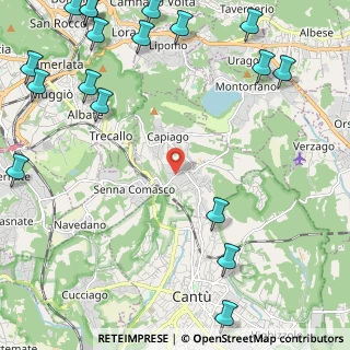 Mappa Via Brugnago, 22070 Capiago Intimiano CO, Italia (3.445)