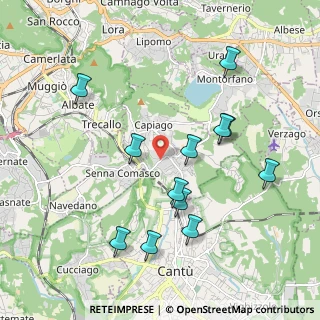 Mappa Via Brugnago, 22070 Capiago Intimiano CO, Italia (2.00167)
