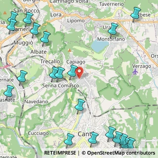 Mappa Via Brugnago, 22070 Capiago Intimiano CO, Italia (3.39)