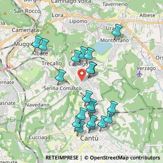 Mappa Via Brugnago, 22070 Capiago Intimiano CO, Italia (1.963)