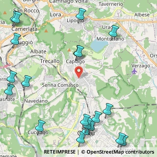 Mappa Via Brugnago, 22070 Capiago Intimiano CO, Italia (3.2665)