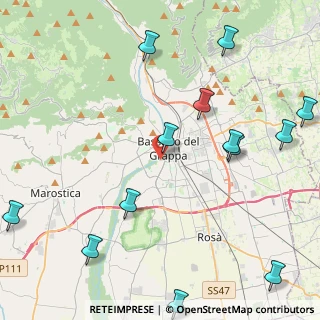 Mappa Via Selenia, 36061 Bassano del Grappa VI, Italia (5.67)
