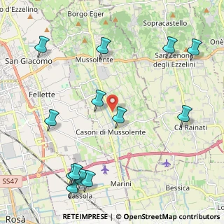 Mappa Via Dante Alighieri, 36060 Mussolente VI, Italia (2.71)