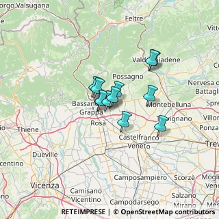 Mappa 36060 Mussolente VI, Italia (7.96583)