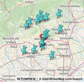 Mappa Via dei Carrai, 31044 Montebelluna TV, Italia (11.39688)