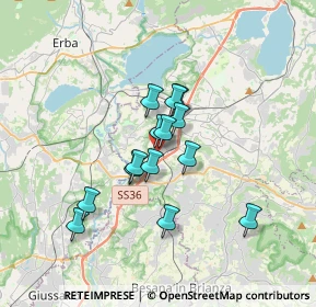 Mappa Via Roma, 23845 Costa Masnaga LC, Italia (2.51571)