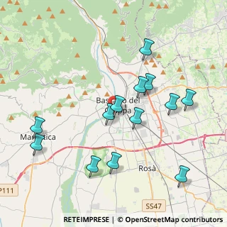 Mappa Via Aretusa, 36061 Bassano del Grappa VI, Italia (4.04154)