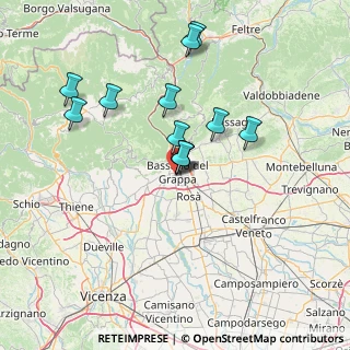 Mappa Via Aretusa, 36061 Bassano del Grappa VI, Italia (12.55333)