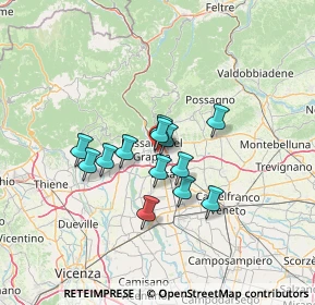 Mappa Via Pietro Maroncelli, 36061 Bassano del Grappa VI, Italia (9.50692)