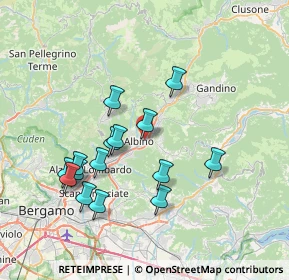 Mappa Via Partigiani, 24021 Albino BG, Italia (7.096)