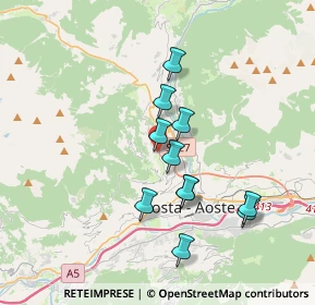 Mappa Frazione Excenex Capoluogo, 11100 Aosta AO, Italia (3.09455)