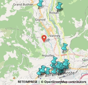 Mappa Frazione Excenex Capoluogo, 11100 Aosta AO, Italia (2.8785)
