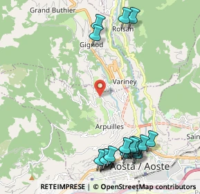 Mappa Frazione Excenex Capoluogo, 11100 Aosta AO, Italia (2.709)