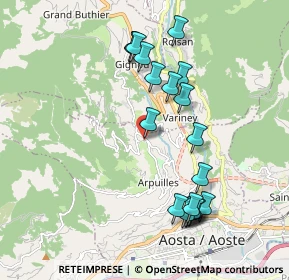 Mappa Frazione Excenex Capoluogo, 11100 Aosta AO, Italia (1.9795)