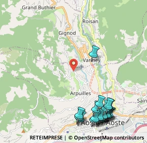 Mappa Frazione Excenex Capoluogo, 11100 Aosta AO, Italia (2.86)