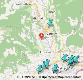 Mappa Frazione Excenex Capoluogo, 11100 Aosta AO, Italia (3.13167)