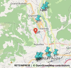 Mappa Frazione Excenex Capoluogo, 11100 Aosta AO, Italia (2.73091)