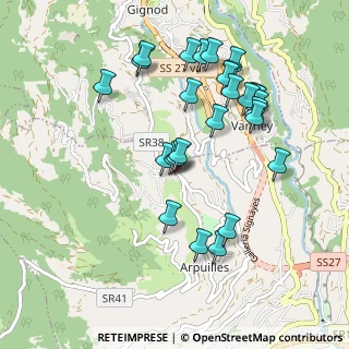 Mappa Frazione Excenex Capoluogo, 11100 Aosta AO, Italia (0.96296)