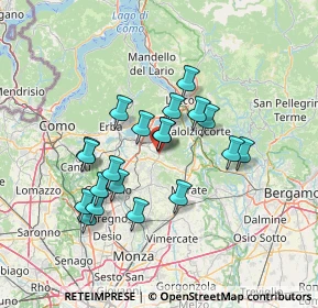 Mappa Via Prato Bevera, 23884 Castello di Brianza LC, Italia (11.9485)