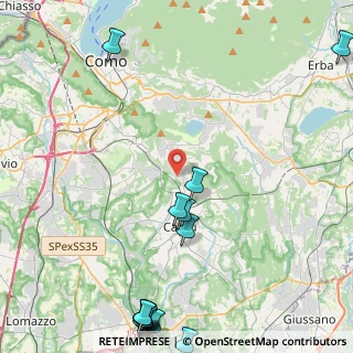 Mappa Via monte Castello, 22070 Capiago Intimiano CO, Italia (6.475)