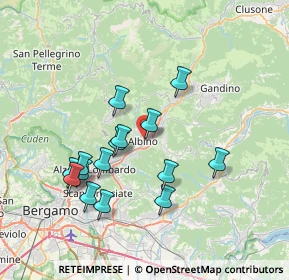 Mappa Via Maniscalco, 24021 Albino BG, Italia (6.89733)