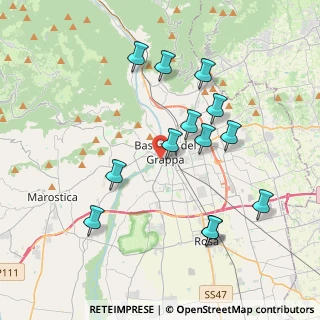 Mappa Via Urania, 36061 Bassano del Grappa VI, Italia (3.82615)