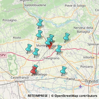 Mappa Via degli Oleandri, 31044 Montebelluna TV, Italia (6.02833)